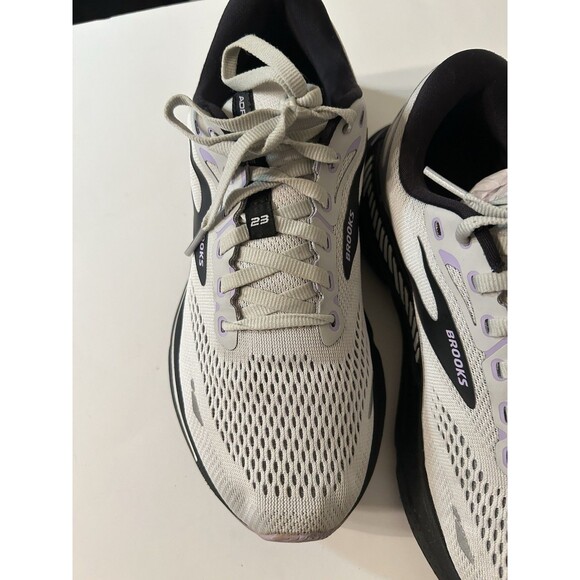 Size 9 - Brooks Adrenaline GTS 23 Gray And Lavender Womens EU 40.5 - Picture 4 of 12